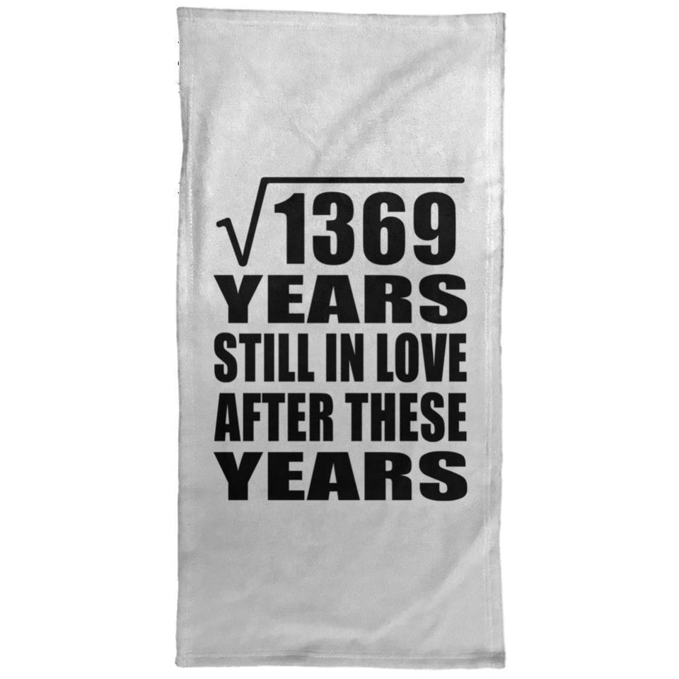 37th Anniversary Square Root of 1369 Years Still In Love - Hand Towel
