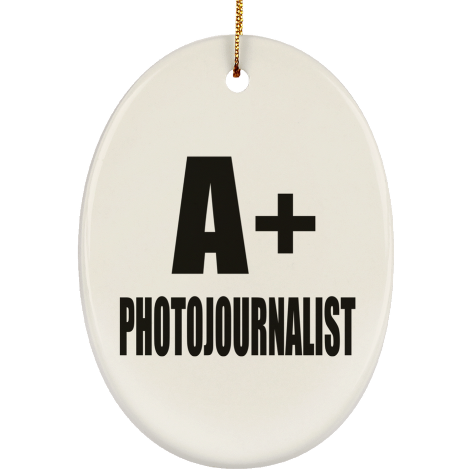 A+ Photojournalist - Oval Ornament