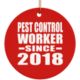Pest Control Worker Since 2018 - Circle Ornament