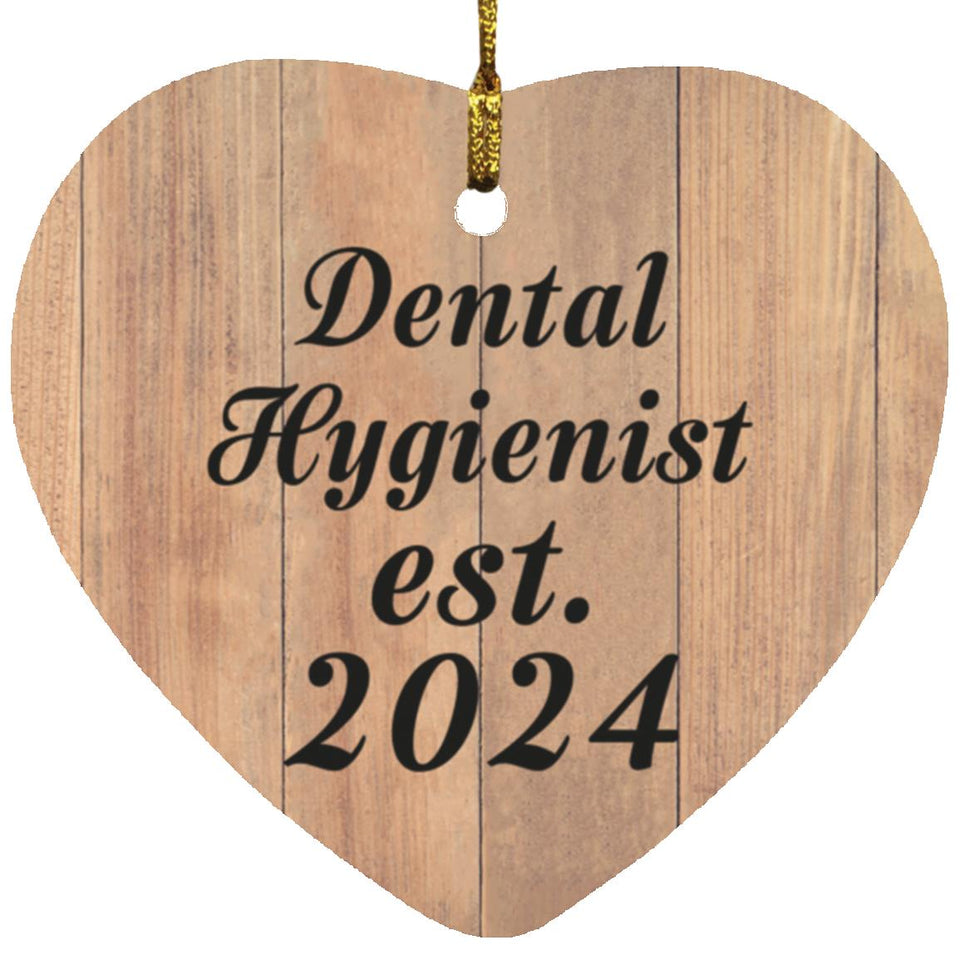 Dental Hygienist Established Est. 2024 - Heart Ornament C