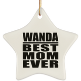 Wanda Best Mom Ever - Star Ornament