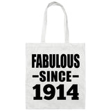 110th Birthday Fabulous Since 1914 - Tote Bag White
