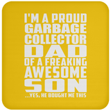 Proud Garbage Collector Dad Of Awesome Son - Drink Coaster