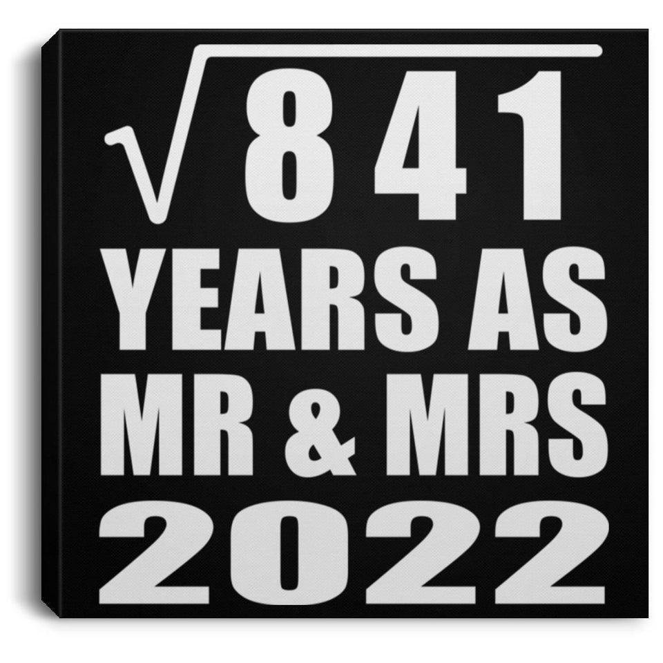 29th Anniversary Square Root of 841 Years As Mr & Mrs 2022 - Canvas Square