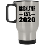 Bricklayer Established EST. 2020 - Silver Travel Mug