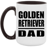 Golden Retriever Dad - 15oz Accent Mug Black