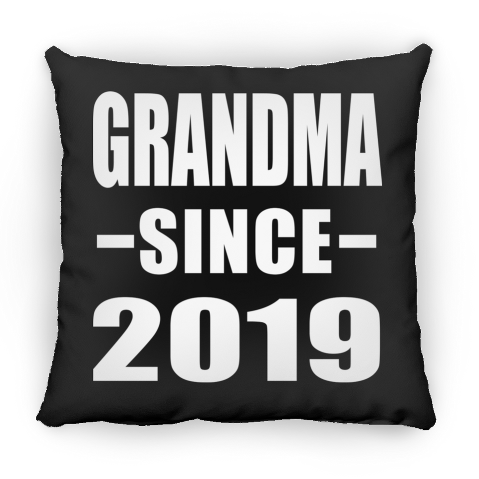Grandma Since 2019 - Throw Pillow Black