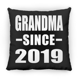 Grandma Since 2019 - Throw Pillow Black