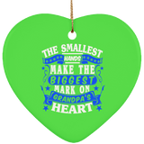The Smallest Hands Make The Biggest Mark On Grandpa's Heart - Heart Ornament