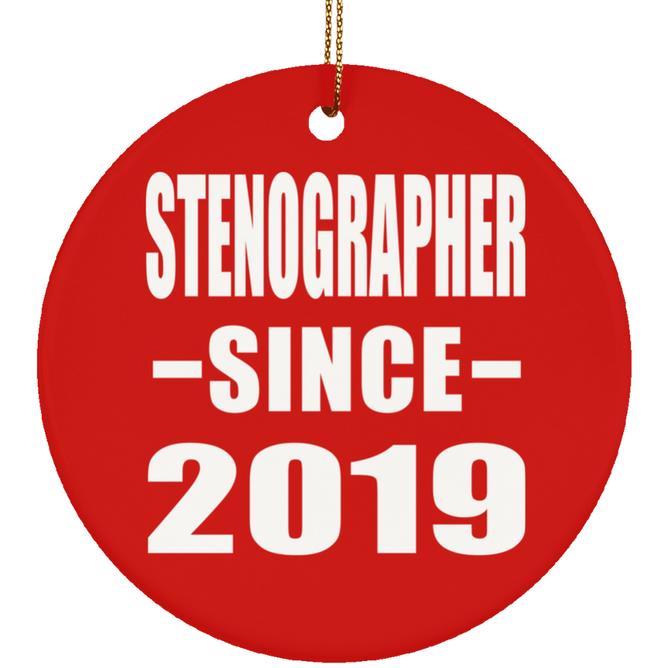 Stenographer Since 2019 - Circle Ornament