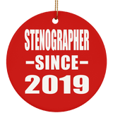 Stenographer Since 2019 - Circle Ornament