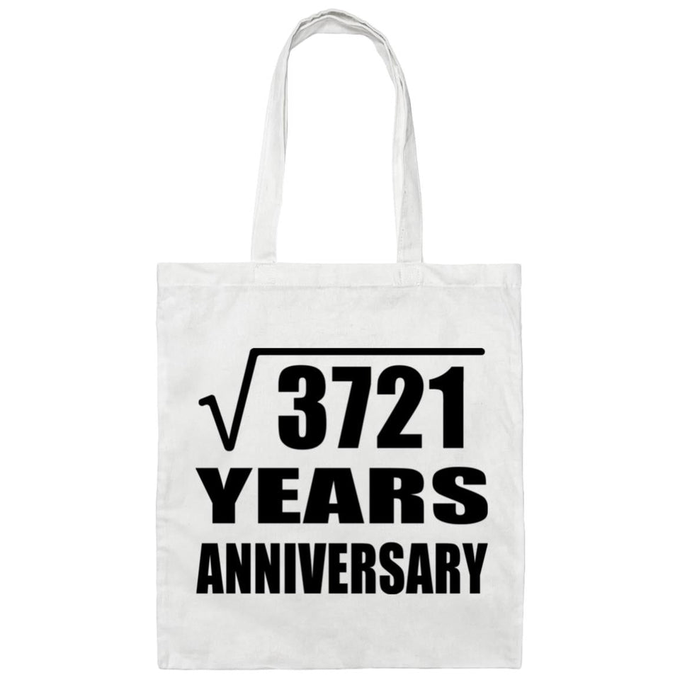61st Anniversary Square Root of 3721 Years Anniversary - Tote Bag White