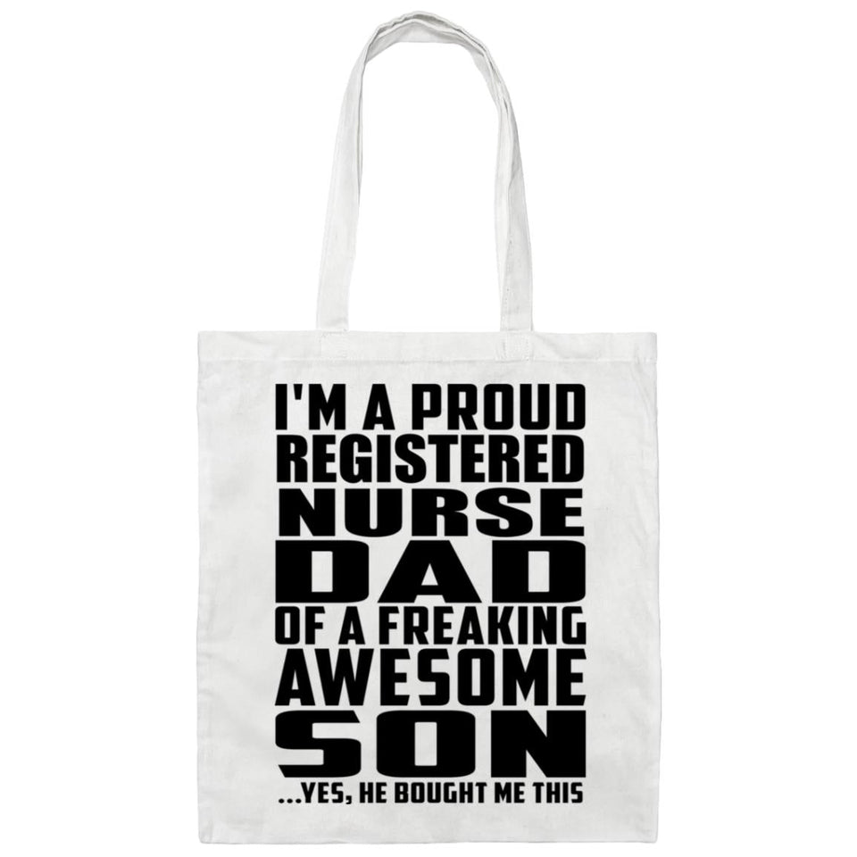 Proud Registered Nurse Dad Of Awesome Son - Tote Bag White