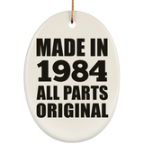 40th Birthday Made in 1984 All Parts Original - Oval Ornament