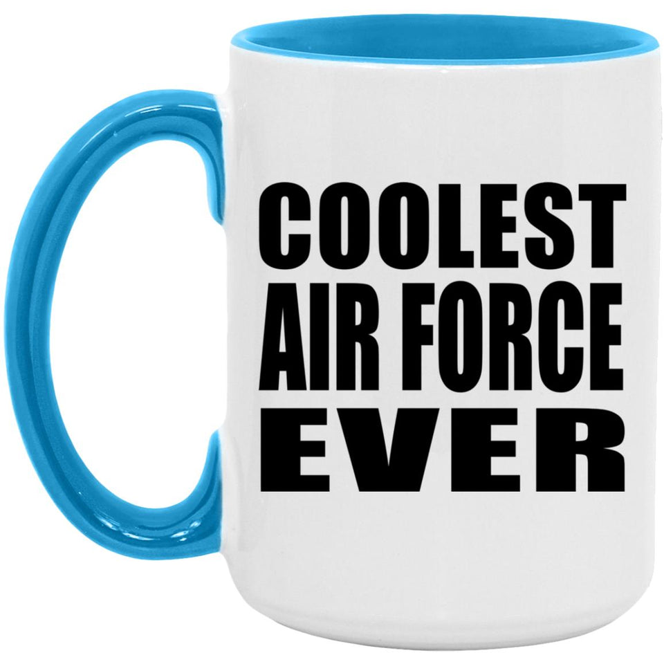 Coolest Air Force Ever - 15oz Accent Mug Blue