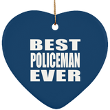 Best Policeman Ever - Heart Ornament