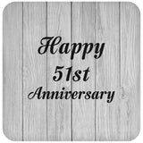 Happy 51st Anniversary - Drink Coaster F
