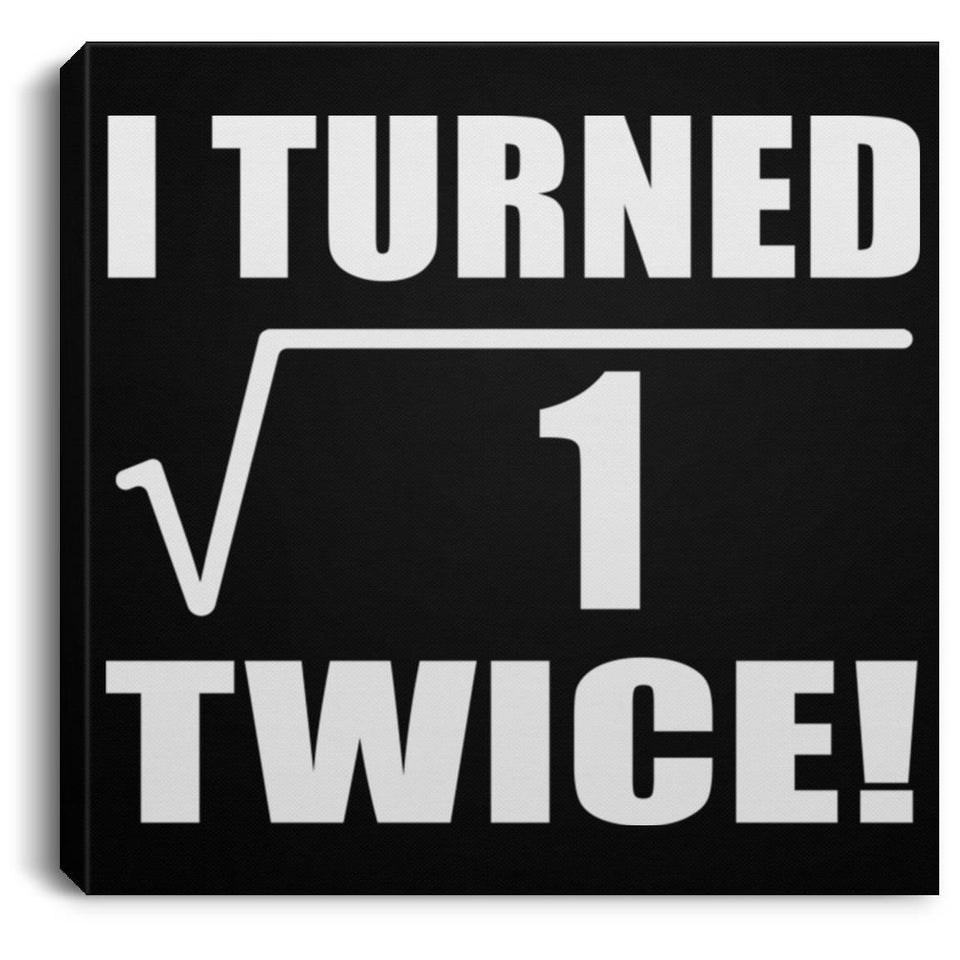 2nd Birthday I Turned Square Root of 1 Twice - Canvas Square