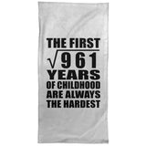 31st Birthday Square Root of 961 Years of Childhood - Hand Towel