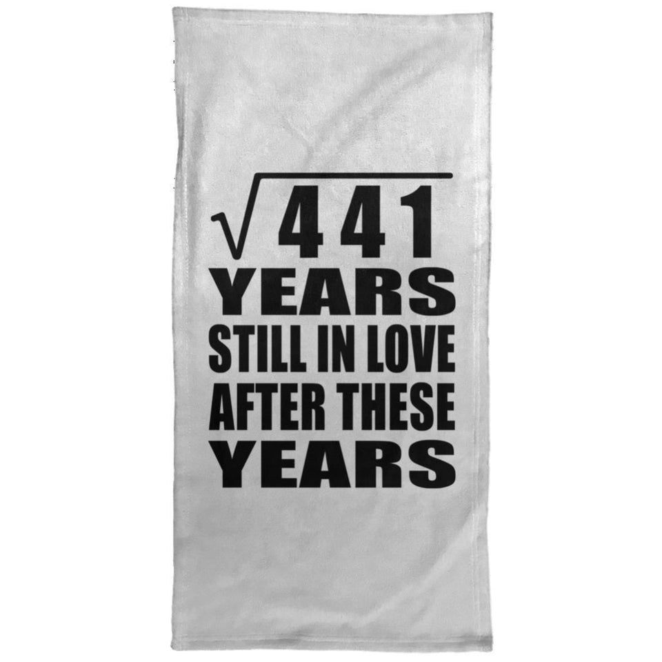 21st Anniversary Square Root of 441 Years Still In Love - Hand Towel