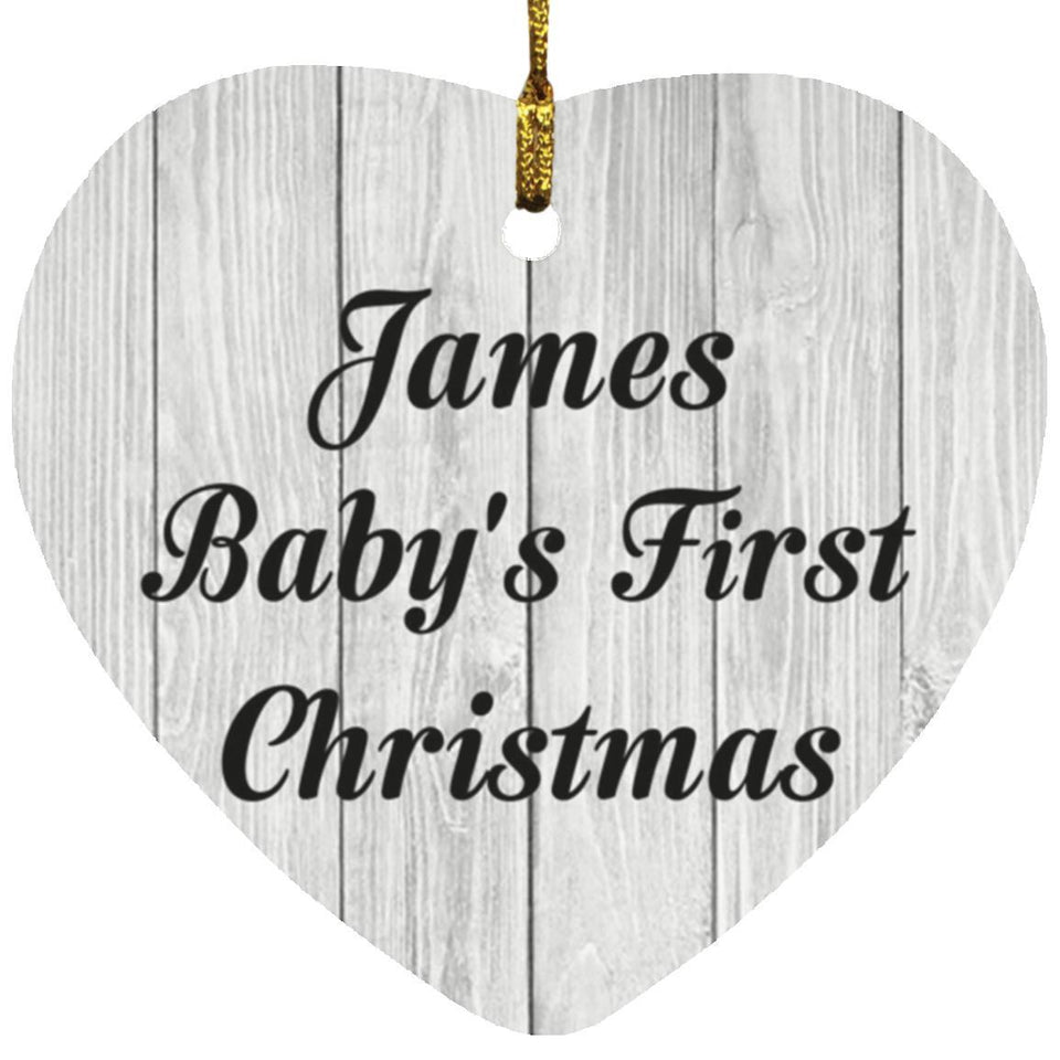 James Baby's First Christmas - Heart Ornament F