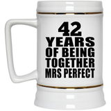 42nd Anniversary 42 Years Of Being Mrs Perfect - Beer Stein