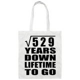 23rd Anniversary Square Root of 529 Years Lifetime To Go - Tote Bag White