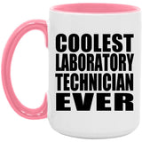 Coolest Laboratory Technician Ever - 15oz Accent Mug Pink