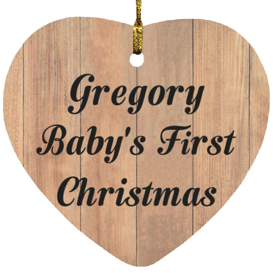 Gregory Baby's First Christmas - Heart Ornament C