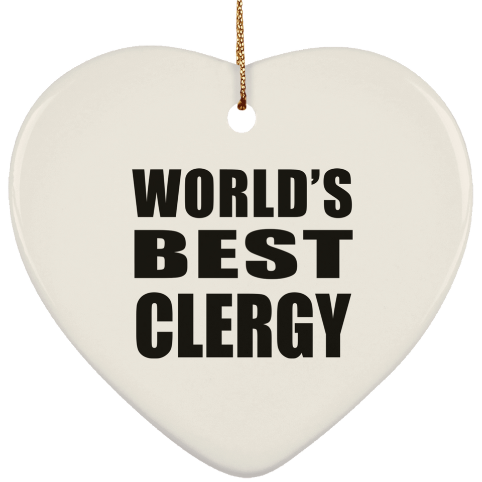 World's Best Clergy - Heart Ornament