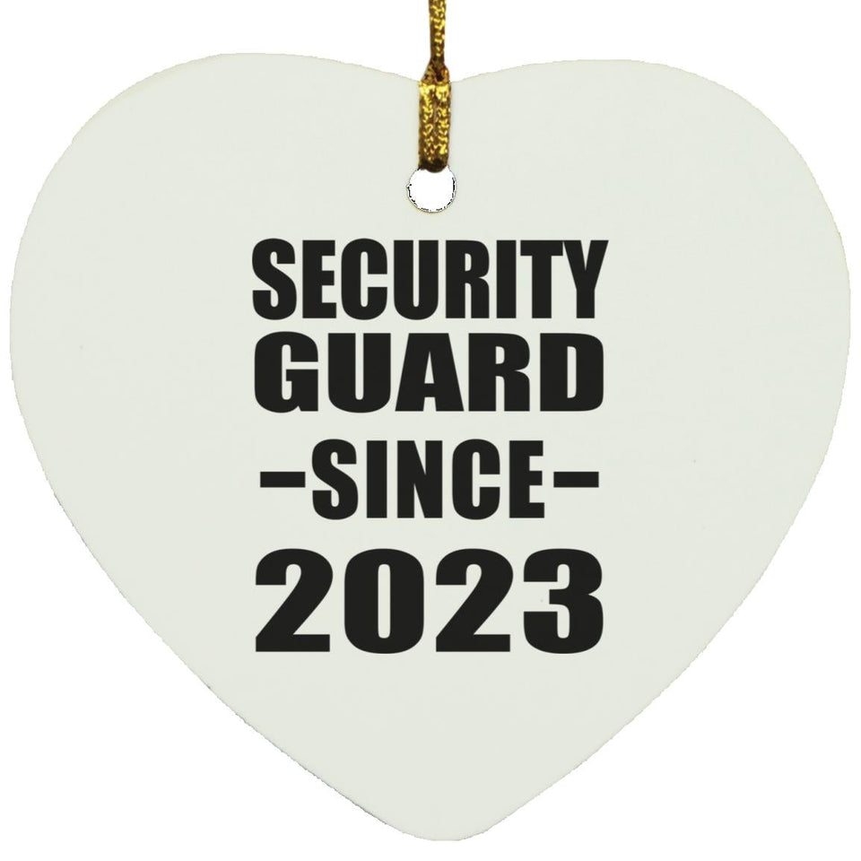 Security Guard Since 2023 - Heart Ornament