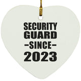 Security Guard Since 2023 - Heart Ornament