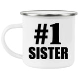 Number One #1 Sister - 12oz Camping Mug