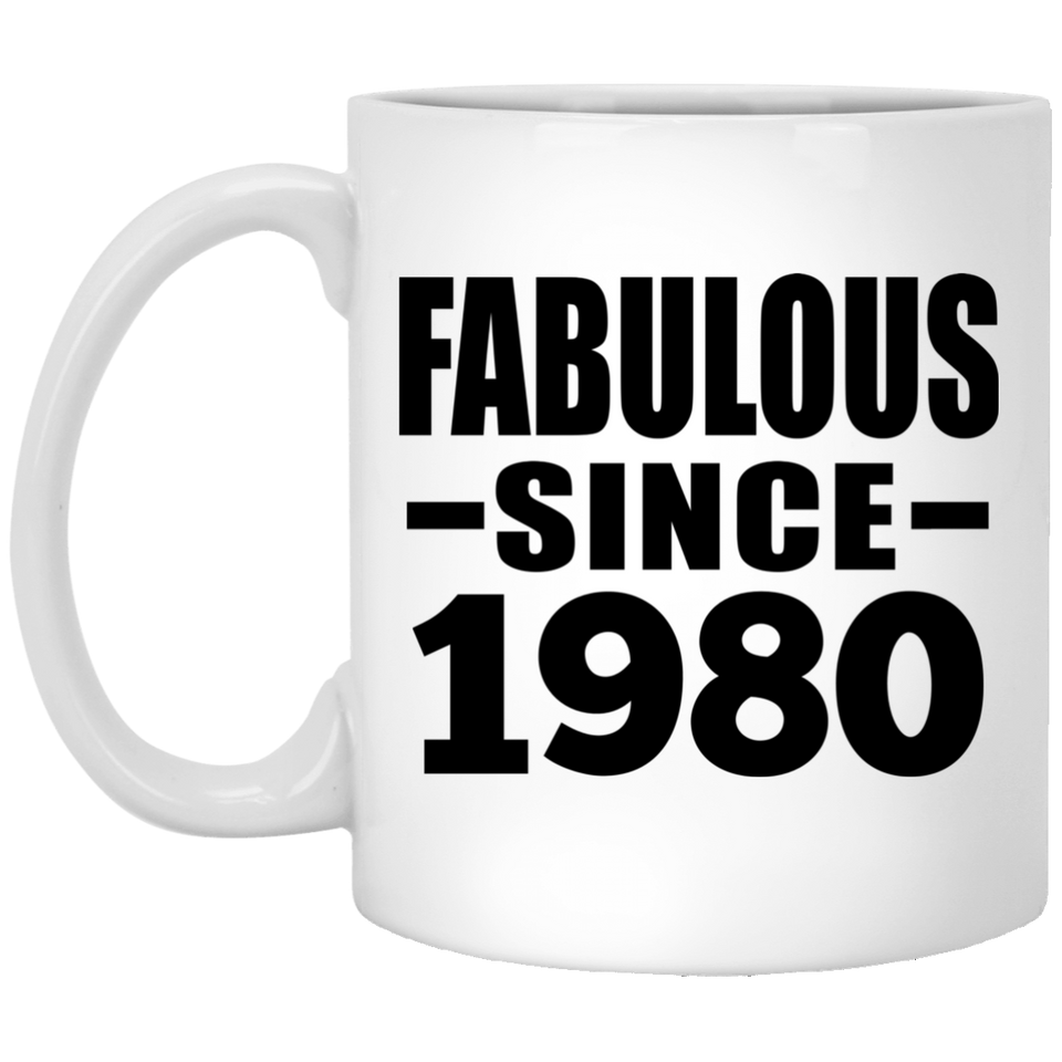 44th Birthday Fabulous Since 1980 - 11 Oz Coffee Mug