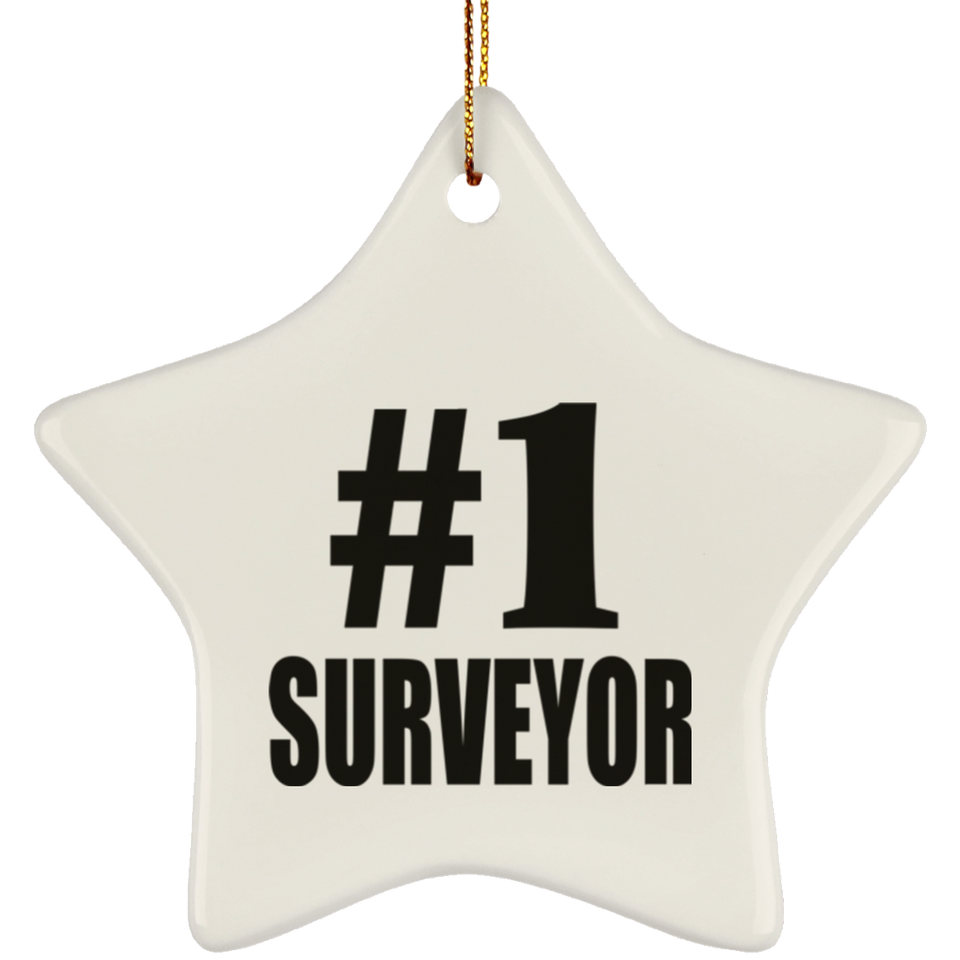 Number One #1 Surveyor - Star Ornament