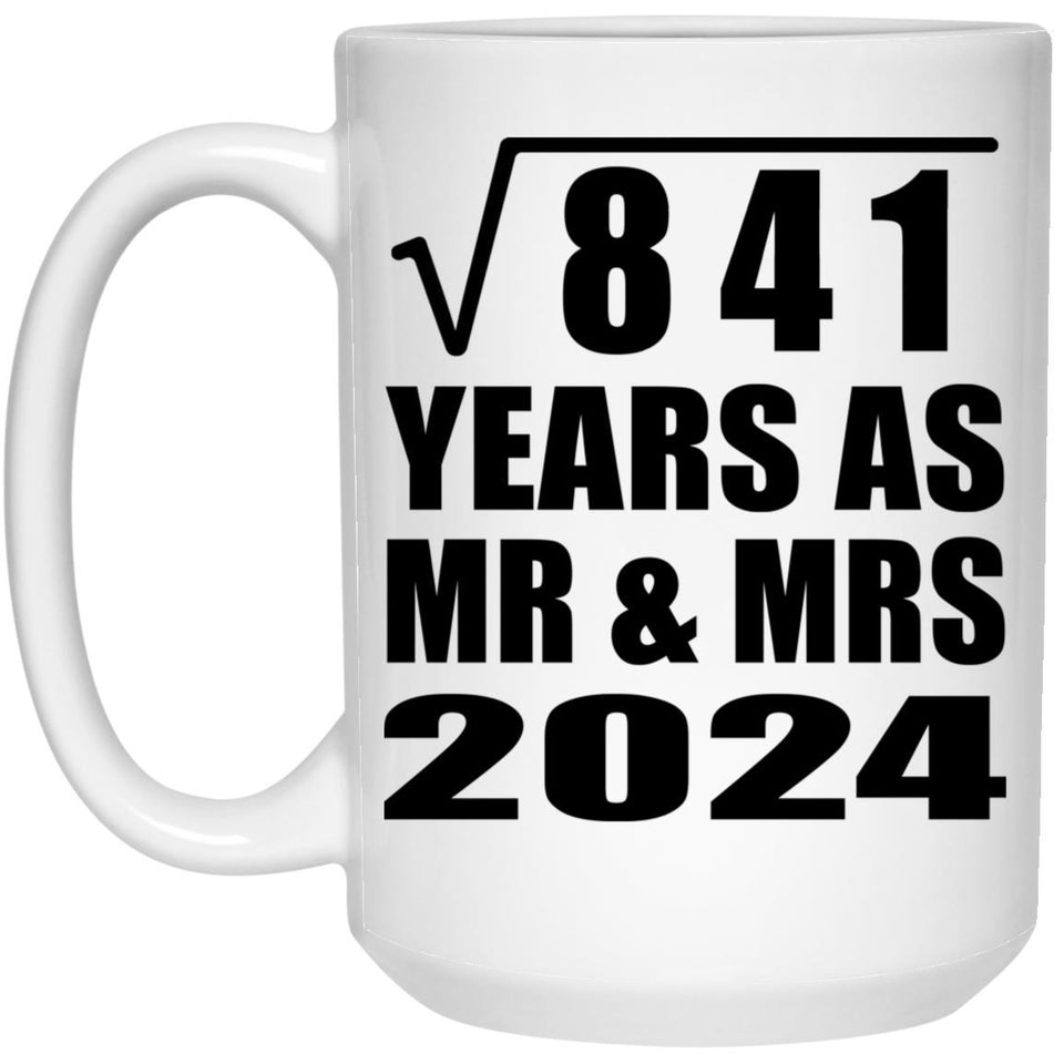 29th Anniversary Square Root of 841 Years As Mr & Mrs 2024 - 15oz Coffee Mug