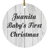 Juanita Baby's First Christmas - Circle Ornament F