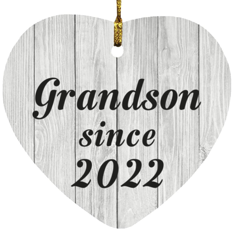 Grandson Since 2022 - Heart Ornament F