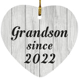 Grandson Since 2022 - Heart Ornament F