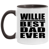 Willie Best Dad Ever - 11oz Accent Mug Black