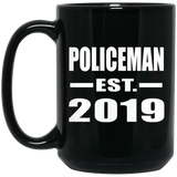Policeman Established EST. 2019 - 15oz Coffee Mug Black