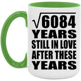 78th Anniversary Square Root of 6084 Years Still In Love - 15oz Accent Mug Green
