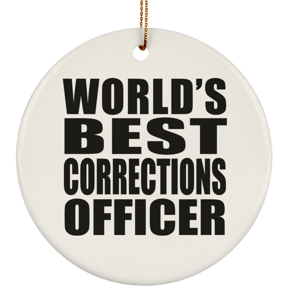 World's Best Corrections Officer - Circle Ornament