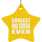 Coolest Mail Carrier Ever - Star Ornament