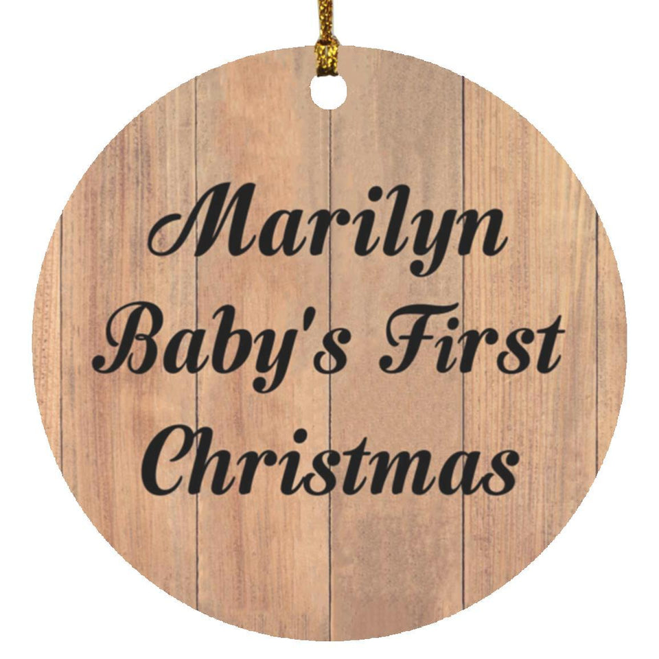 Marilyn Baby's First Christmas - Circle Ornament C