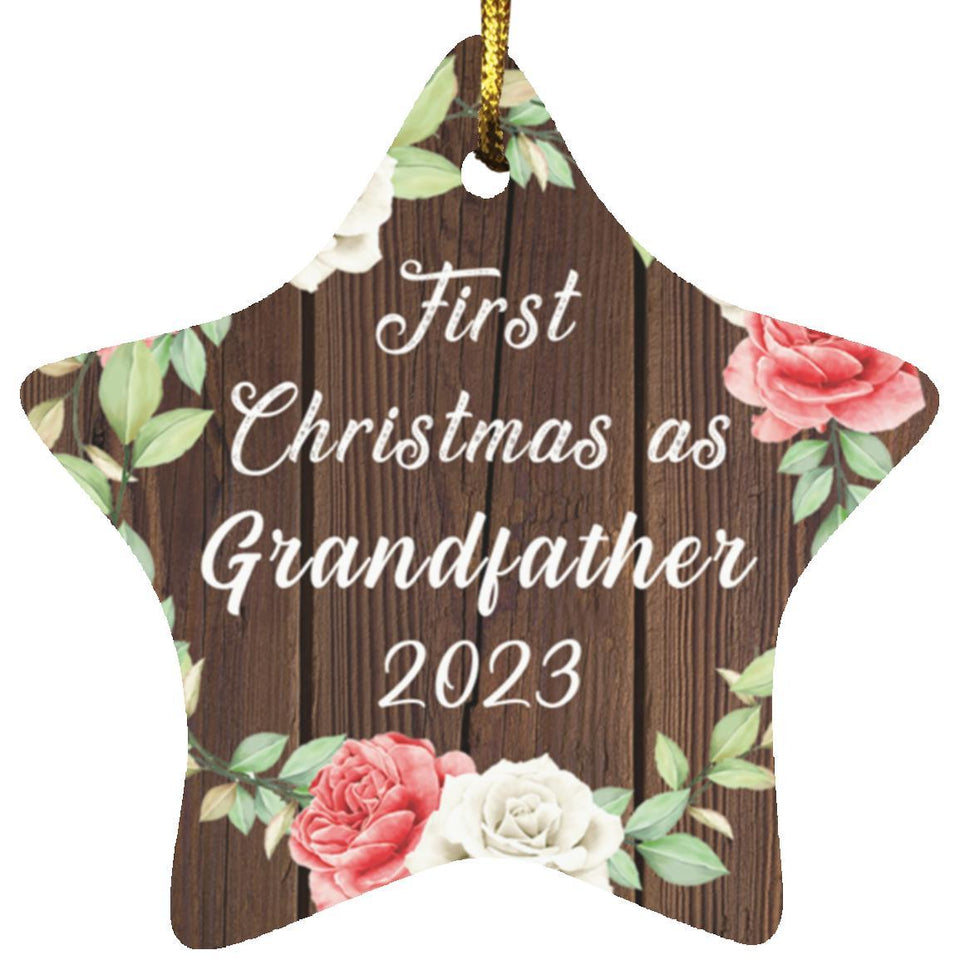 First Christmas As Grandfather 2023 - Star Ornament A