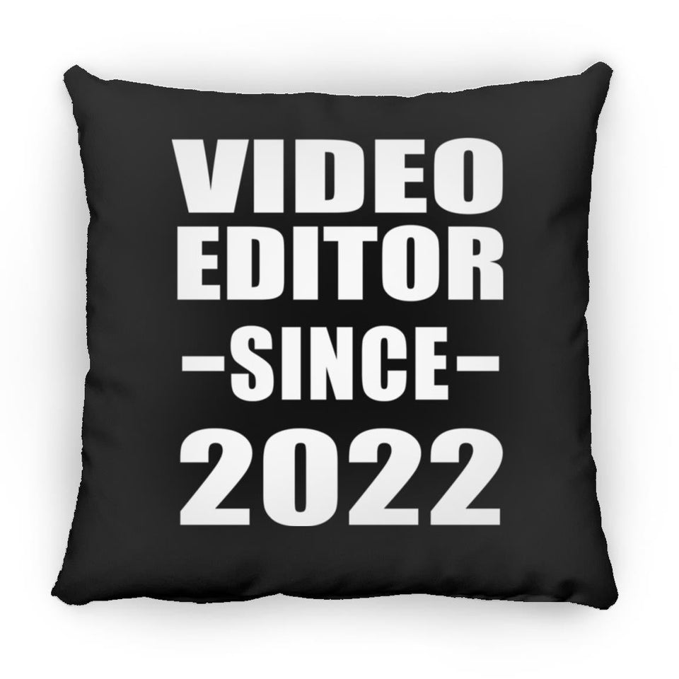 Video Editor Since 2022 - Throw Pillow Black
