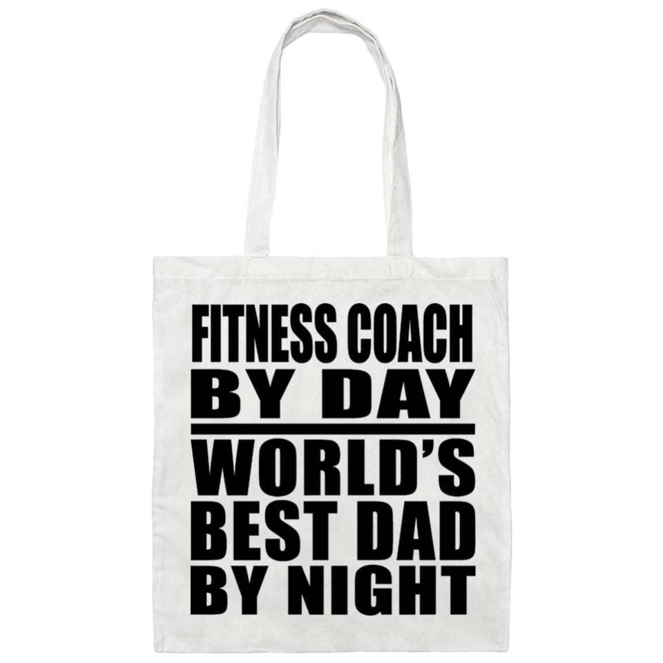 Fitness Coach By Day World's Best Dad By Night - Tote Bag White