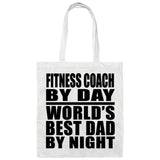 Fitness Coach By Day World's Best Dad By Night - Tote Bag White
