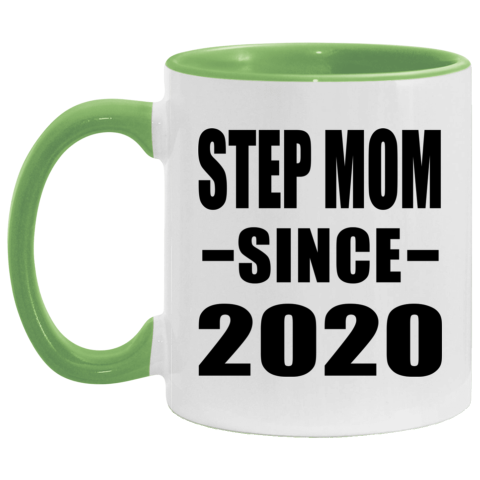 Step Mom Since 2020 - 11oz Accent Mug Green